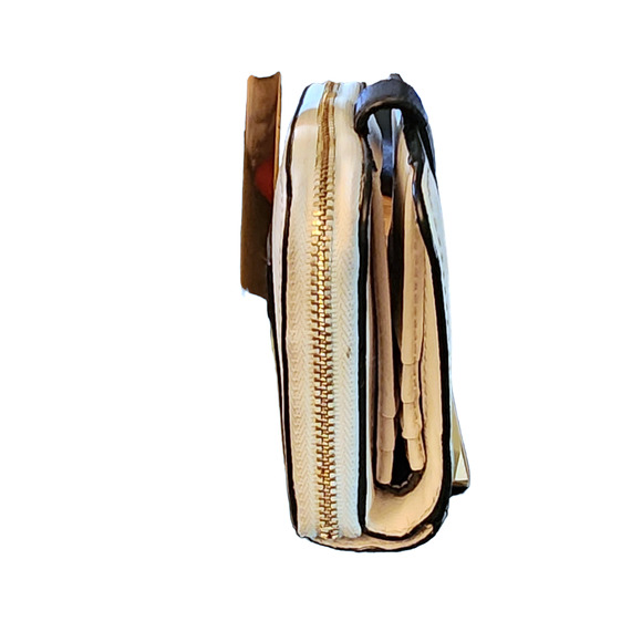 Coach Colorblock white and navy blue bi-fold wallet - Picture 7 of 8